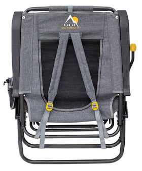 GCI Legz Up Lounger leg-rest elevated for relaxed legs during camping.