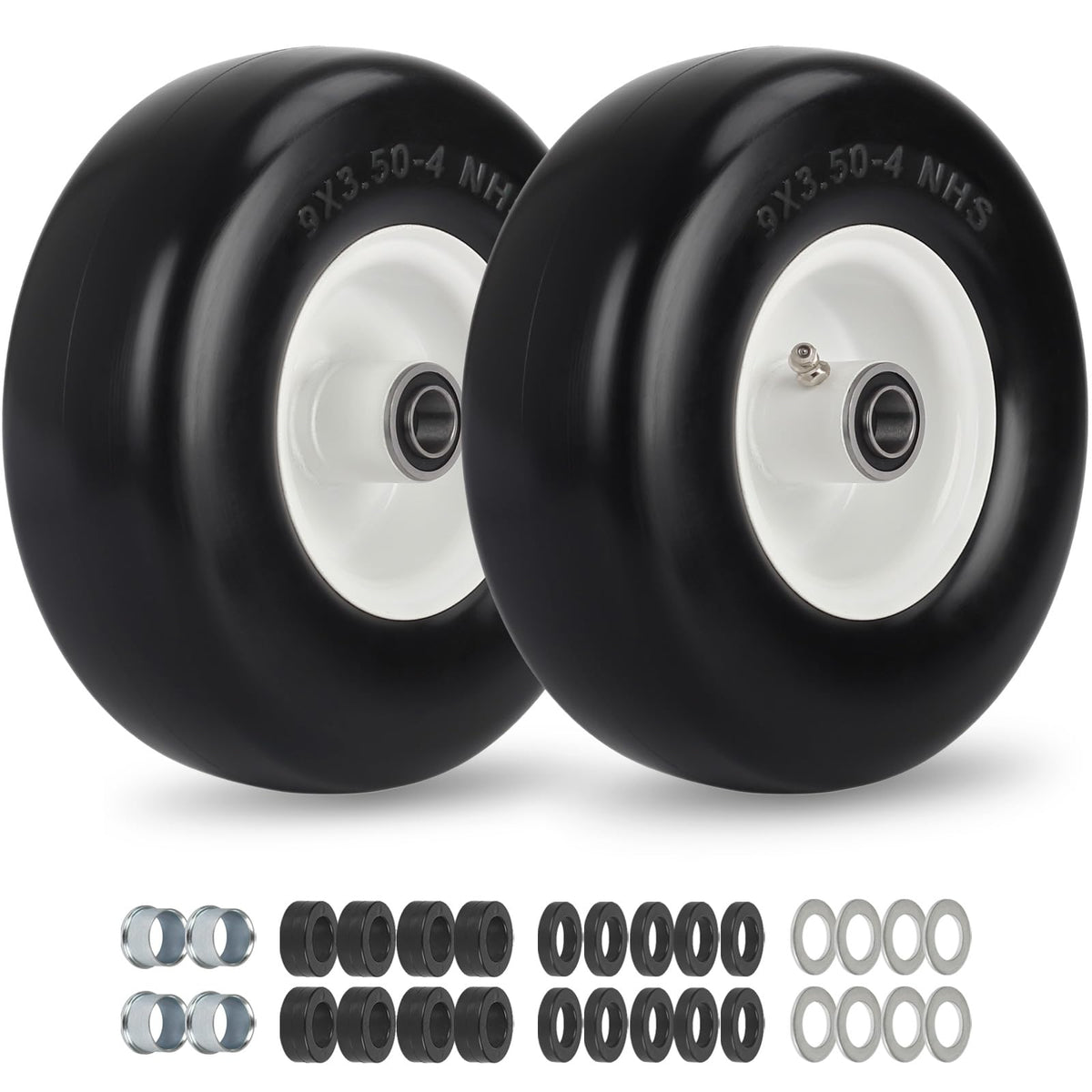 GICOOL 9x3.50-4 front wheel tire for Exmark/Scag, durable and ready for heavy use