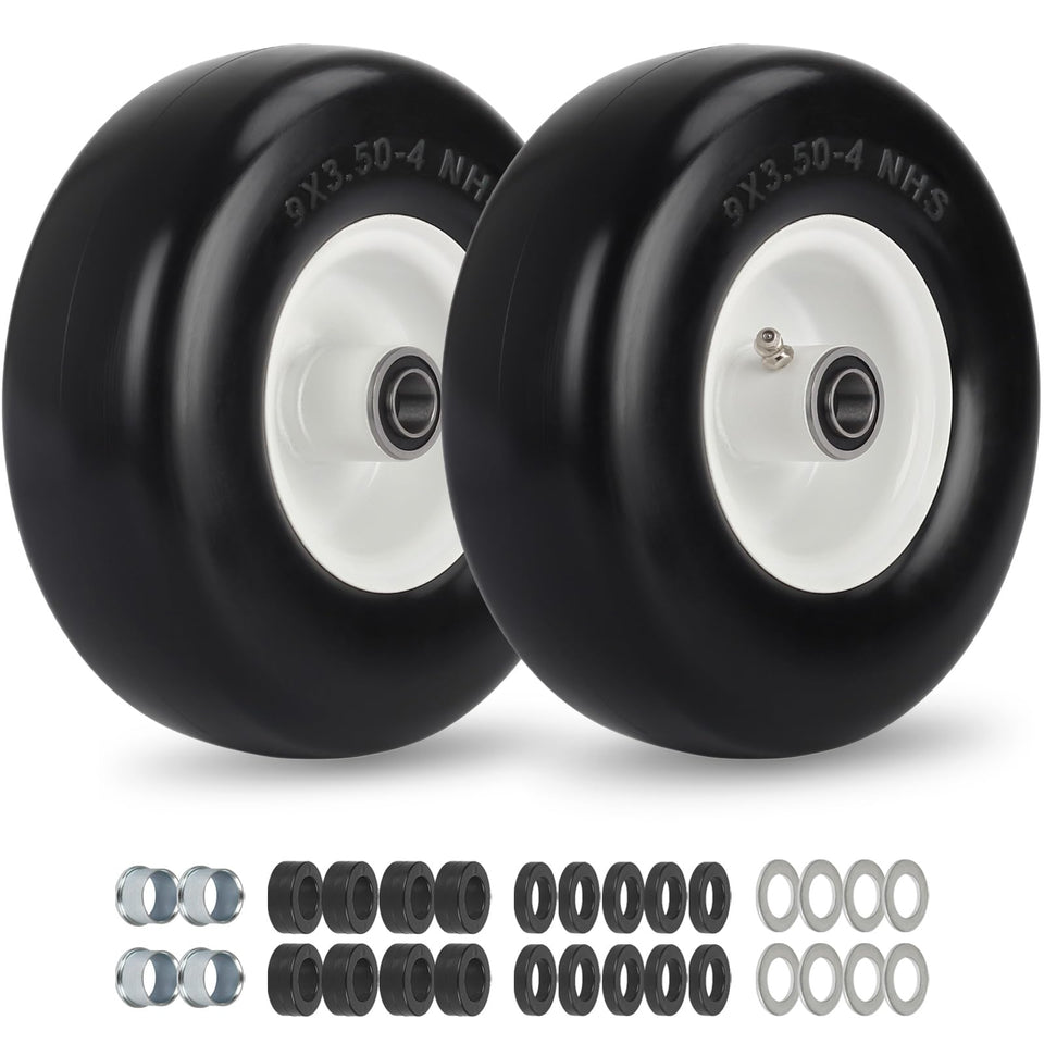GICOOL 9x3.50-4 front wheel tire for Exmark/Scag, durable and ready for heavy use