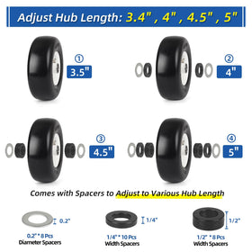 Bearing sleeves (5/8 inch) for versatile hub sizing