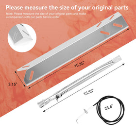 Gcostar grill replacement parts for Cuisinart 5-burner, reliable ignition and even heat.