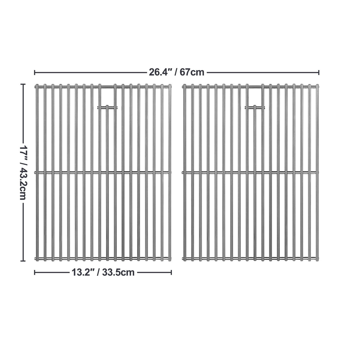 Gcostar replacement grates for Nexgrill 720-0830H, rust-resistant and sturdy.
