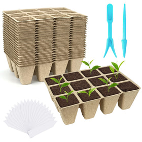 GCVOPTON peat pots tray setup shows easy seed starting for home gardens