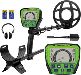 GDDREAM metal detector with 4 modes and backlit LCD aids beginners in all-metal searches