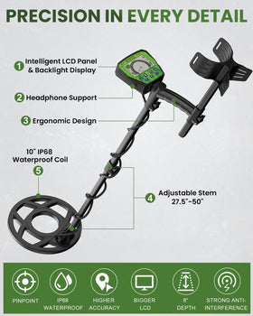 GDDREAM IP68 waterproof coil for shallow water treasure hunts