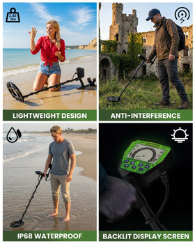 GDDREAM waterproof coil supports beach, riverbank, and damp ground exploration