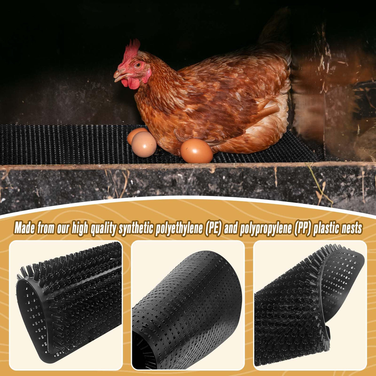 GDHSWJ easy-clean nesting pad cleans with hose.