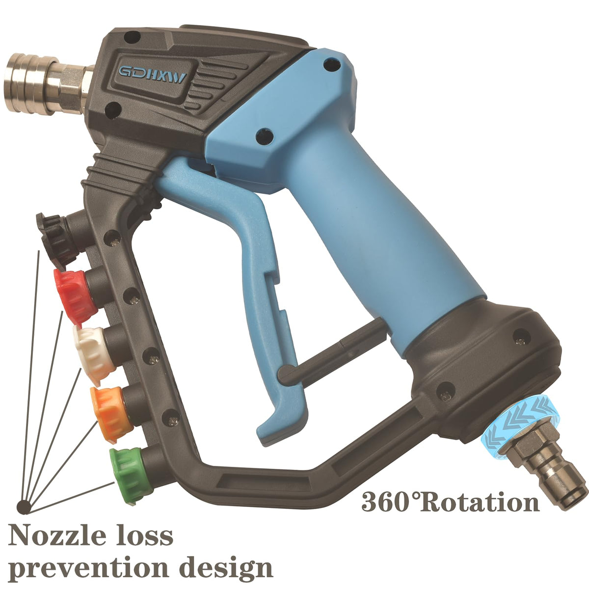 GDHXW five nozzle set enables versatile spray patterns for various surfaces