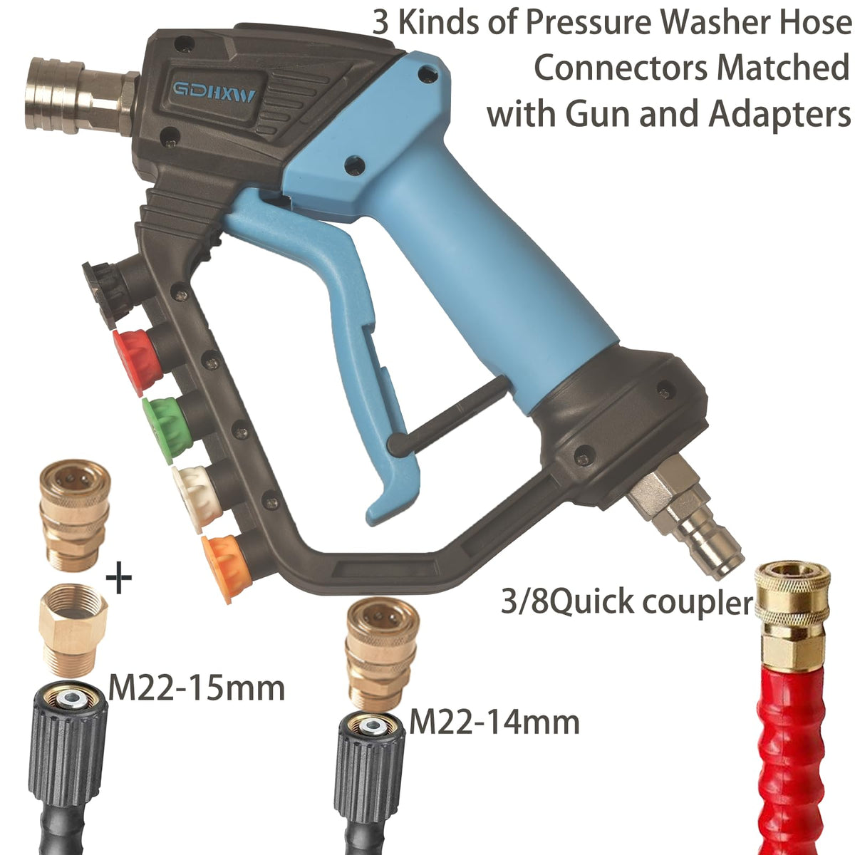 GDHXW 5000 PSI high pressure enables powerful cleaning for heavy-duty tasks.