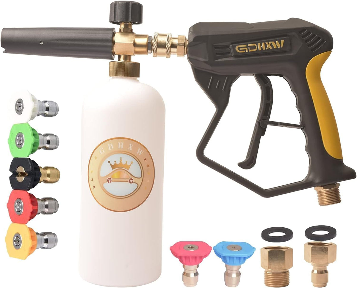 GDHXW X-887 foam cannon for car washing delivers rich suds for a deep clean