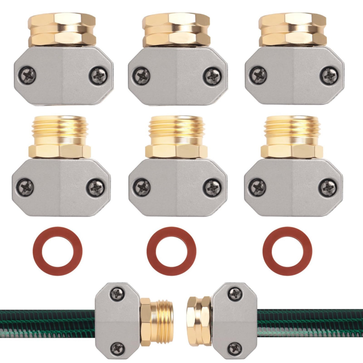 GDIM hose repair kit three sets ready for garden hose repairs