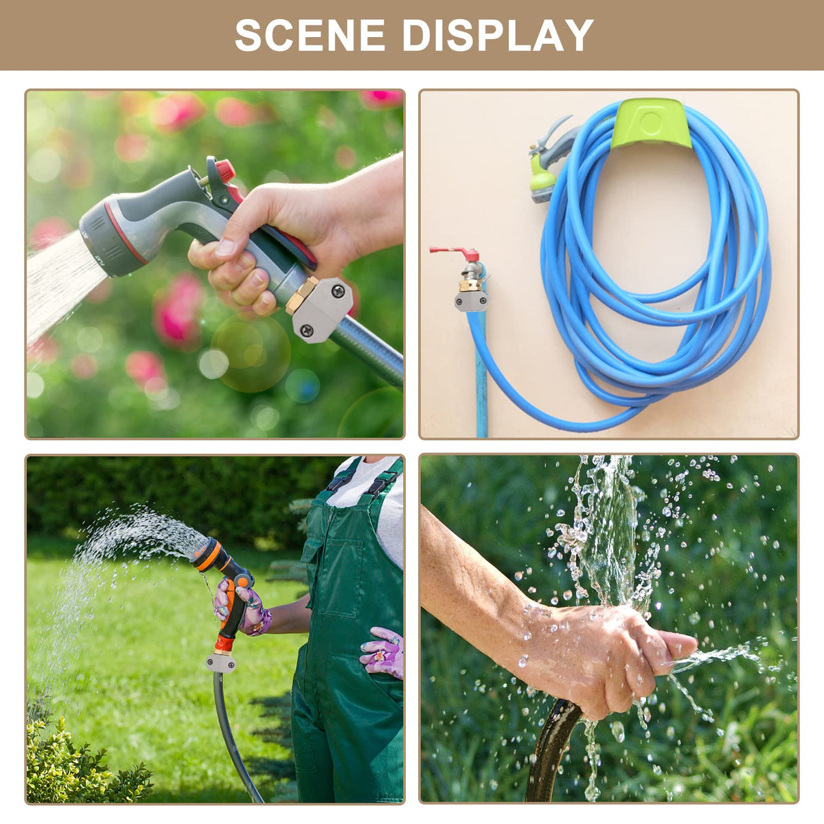 GDIM seamless connection design for quick, tight garden hose fittings