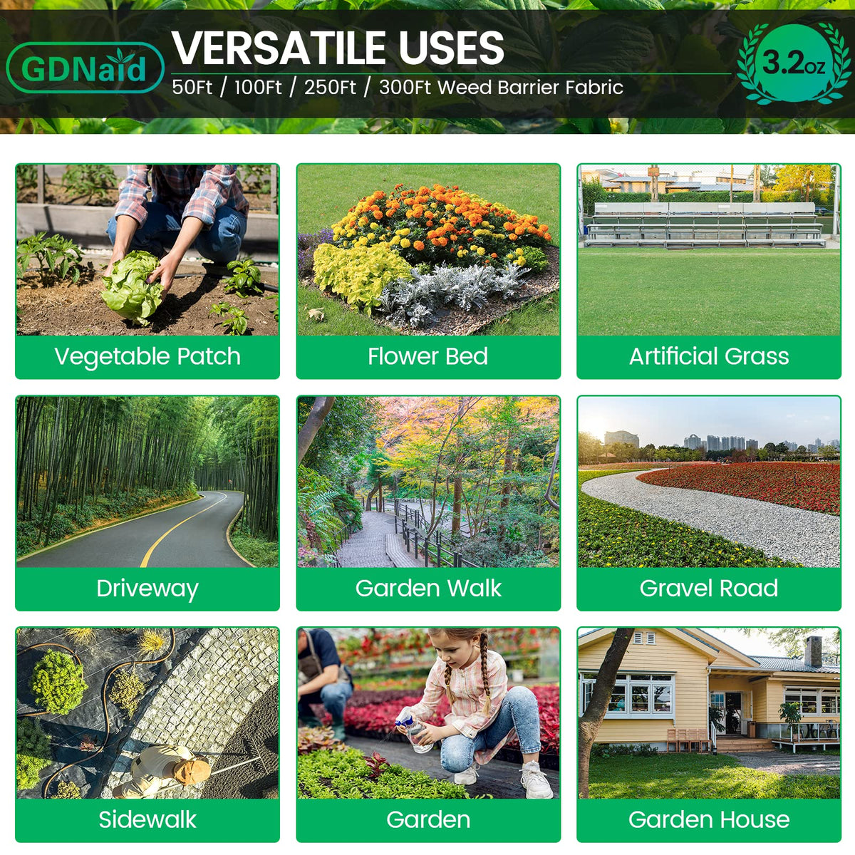 GDNaid barrier adds stability to areas, reducing erosion under traffic