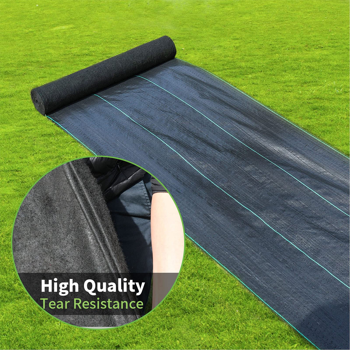 GDNaid heavy-duty weed barrier ideal for mulch beds and driveways.