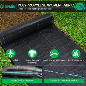 GDNaid weed barrier lets water and nutrients through to nourish soil