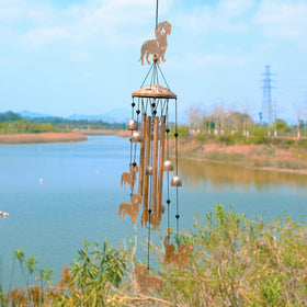 GDNSFIT dachshund wind chimes in garden decor for porch or patio settings