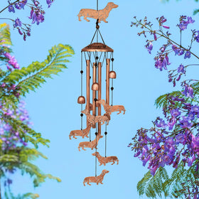 GDNSFIT dachshund wind chimes on front yard inspire calm breezes