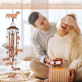GDNSFIT handmade dachshund wind chimes gift-ready and memorable