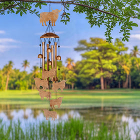 GDNSFIT Highland Cow Wind Chime with durable finish and rope