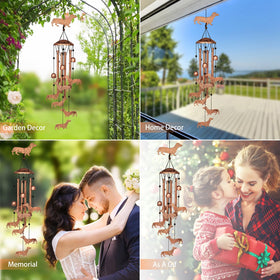 GDNSFIT dachshund wind chimes memorial-friendly backyard decor