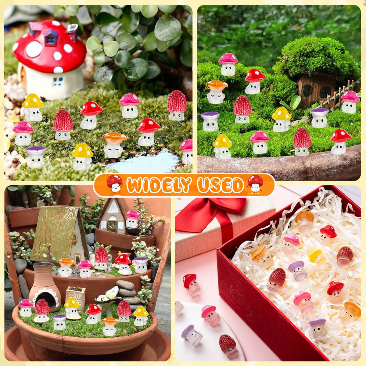 GDZRDFLH colorful mushrooms add whimsy to tabletop displays