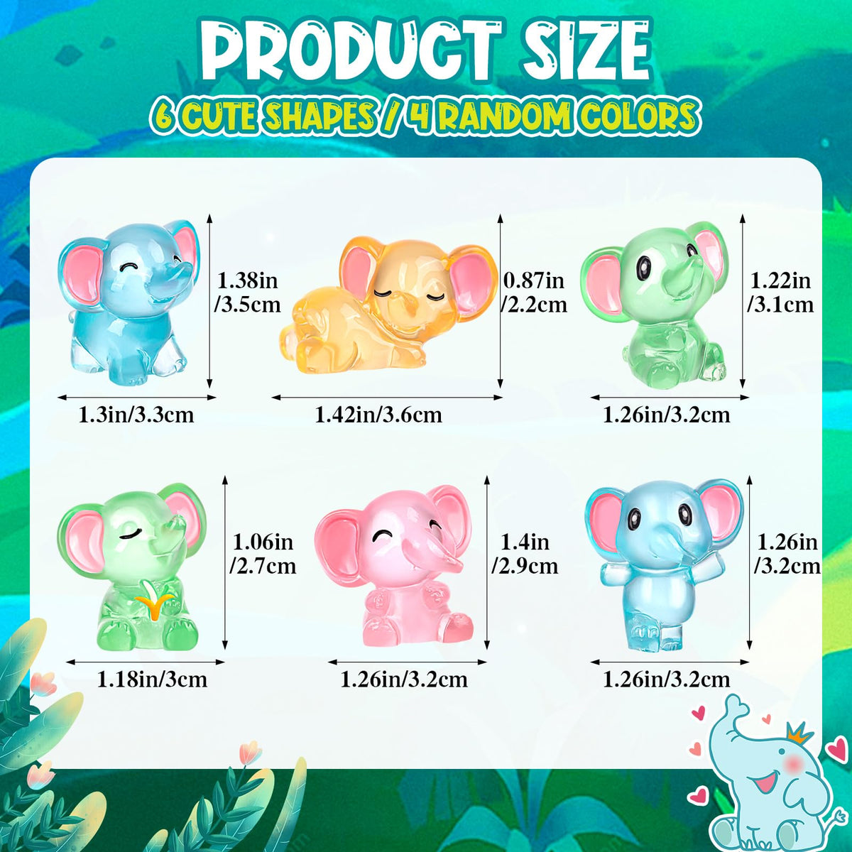 GDZRDFLH miniature elephants for animal lovers and home accents.