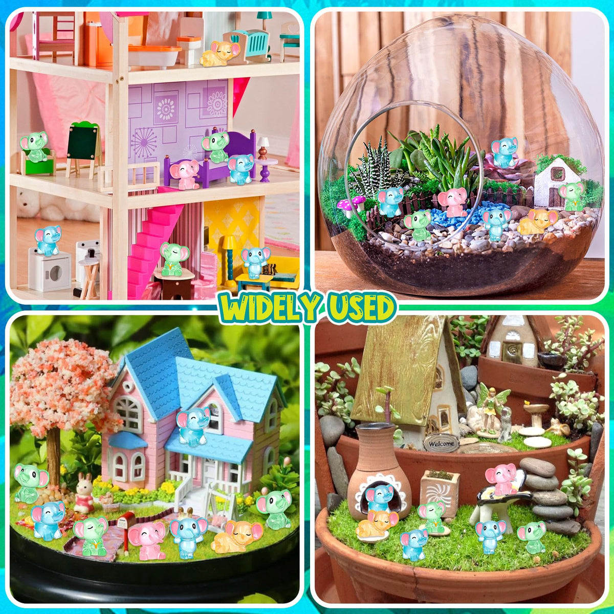 GDZRDFLH luminous elephants enhance micro landscapes and fairy world scenes.