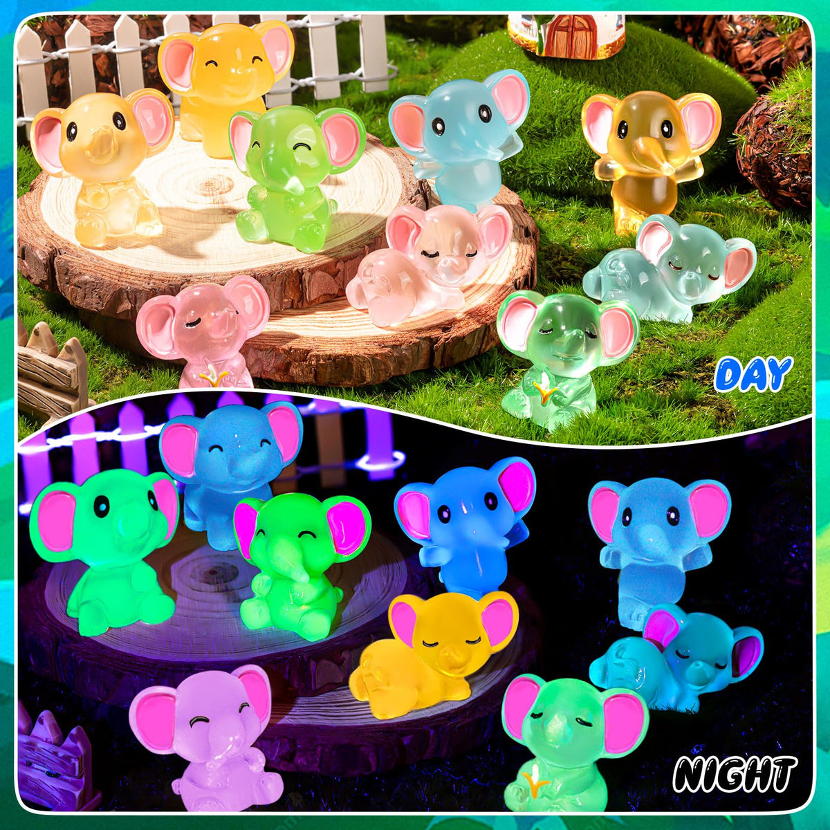 GDZRDFLH elephant figurines perfect for DIY crafts and tabletop decor.