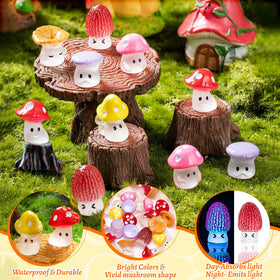 GDZRDFLH miniature landscapes decorated with colorful mushrooms