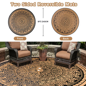 Geanlod boho reversible mat outdoor adds stylish two-sided options for versatile decor.