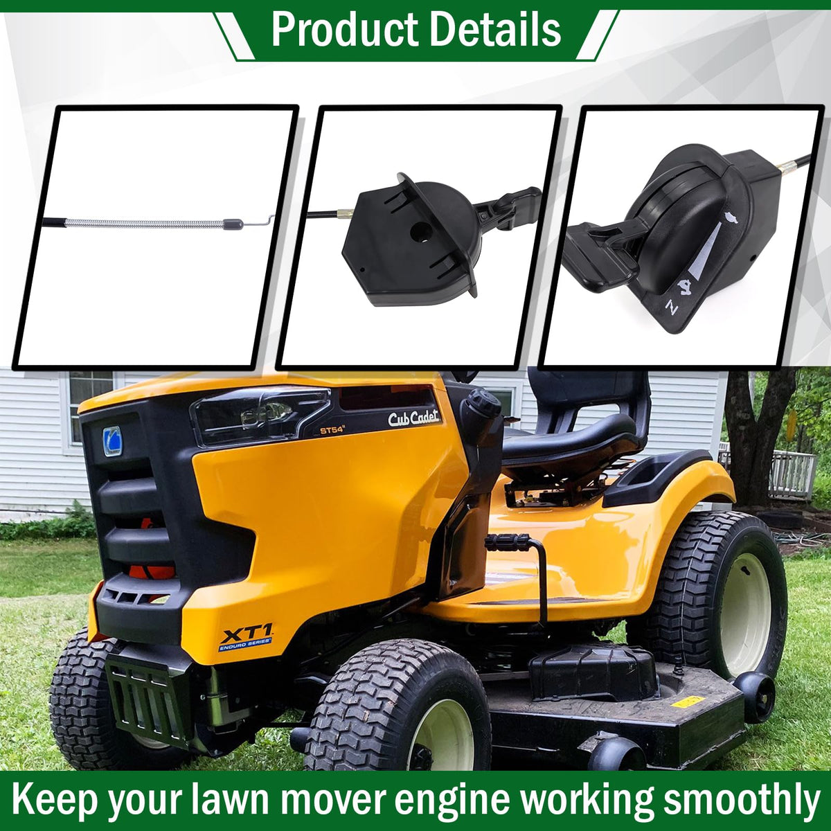 GEATaaT throttle cable for Cub Cadet ZT1-46 KH FAB offers quick replacement.
