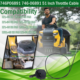 GEATaaT throttle cable for Cub Cadet ZT1-50 KH FAB ensures smooth operation.