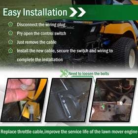GEATaaT throttle cable for Cub Cadet ZTS1-42 KH FAB delivers durable performance.