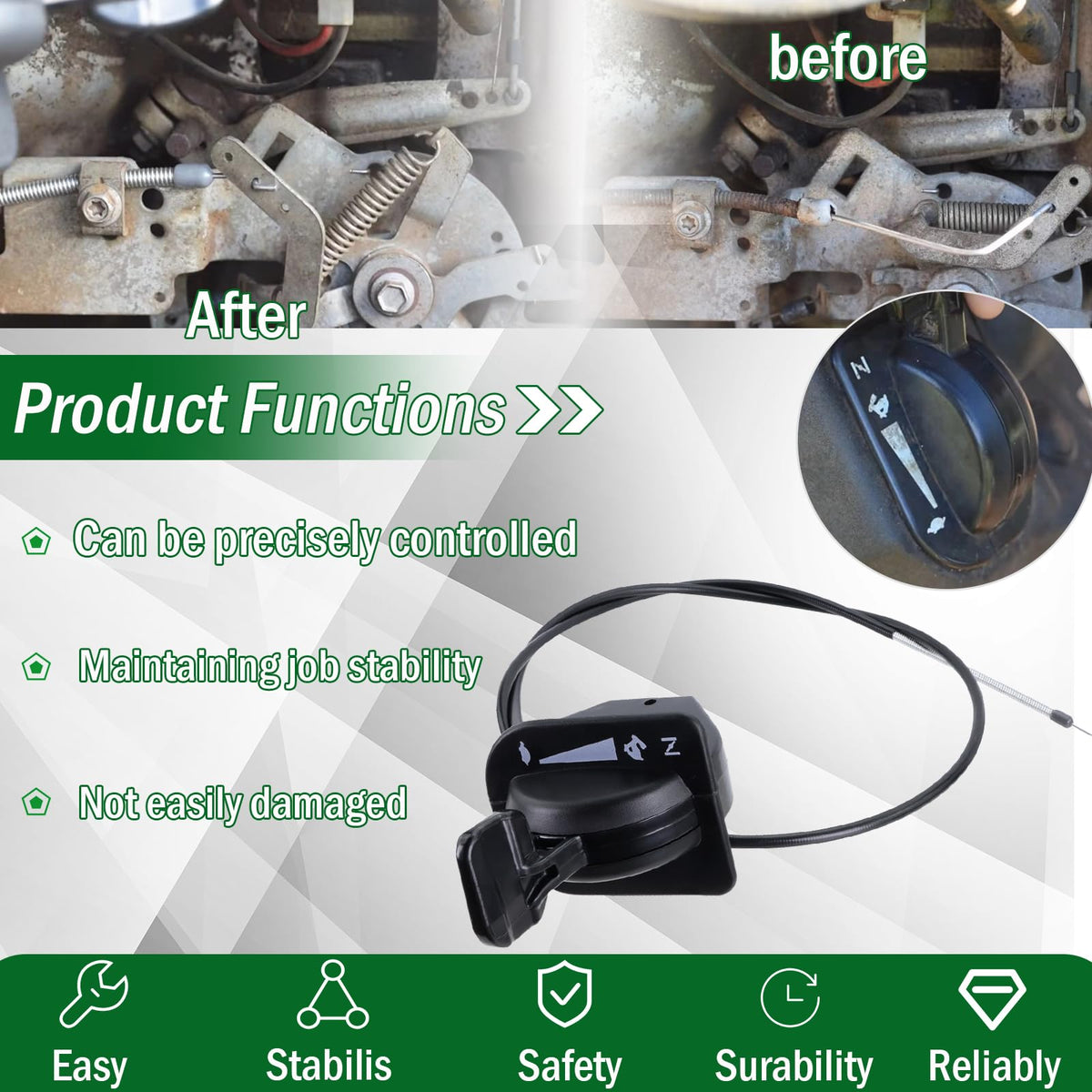 GEATaaT replacement cable aligned with Craftsman 247204470 for quick swap