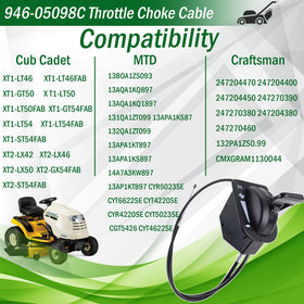GEATaaT cable matching MTD 13B0A1ZS093 for precise throttle action