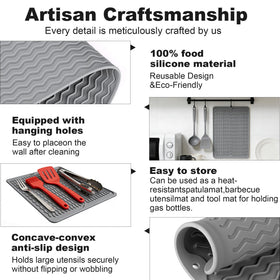 Geban dishwasher-safe silicone mat is easy to clean after cookouts.