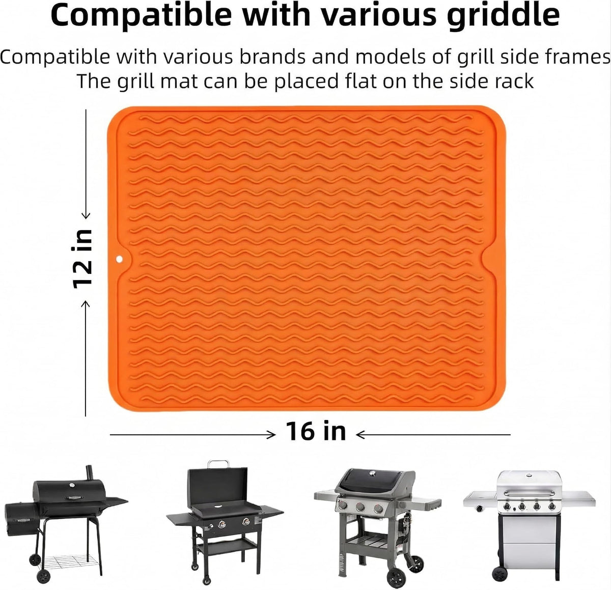 Geban grill tools mat laid out on a flat-top for clutter-free cooking.