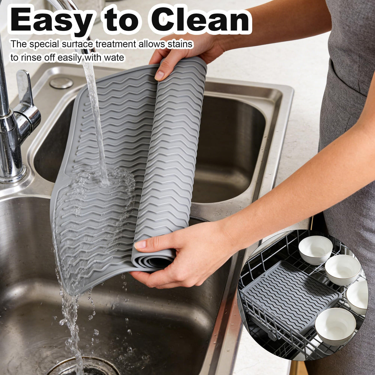 Geban non-slip backing keeps the grill mat in place during busy cooks.