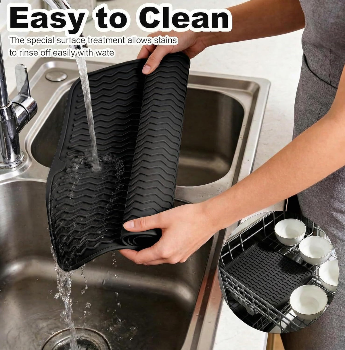 Geban flexible mat folds for compact storage after grilling.