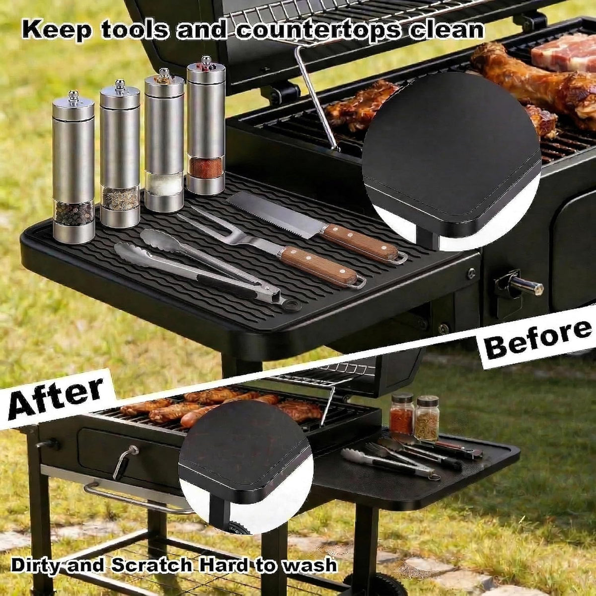 Geban heat resistant mat supports hot tools up to 450°F.
