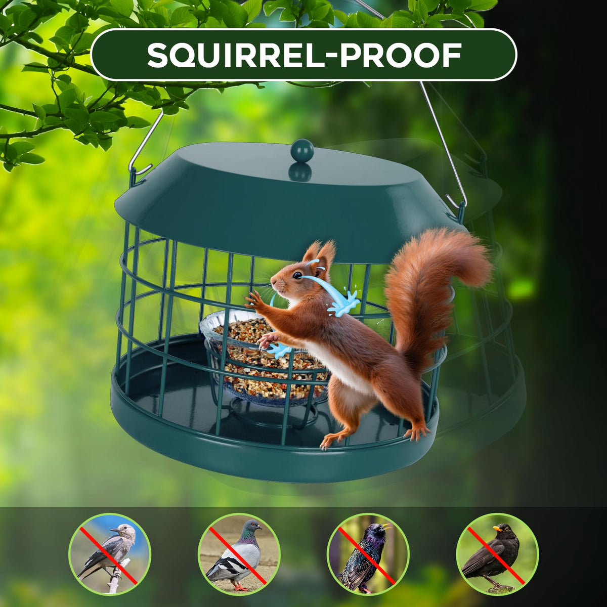 Gbekery Detachable Hook Feeder mounted on a branch