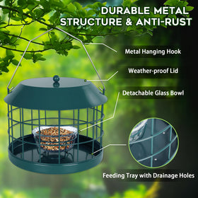 Gbekery Large-space Bird Feeder providing ample feeding room