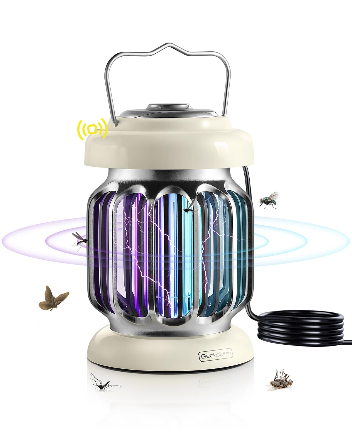 GeckoMan Hybrid Spectrum bug zapper front view for outdoor pest control