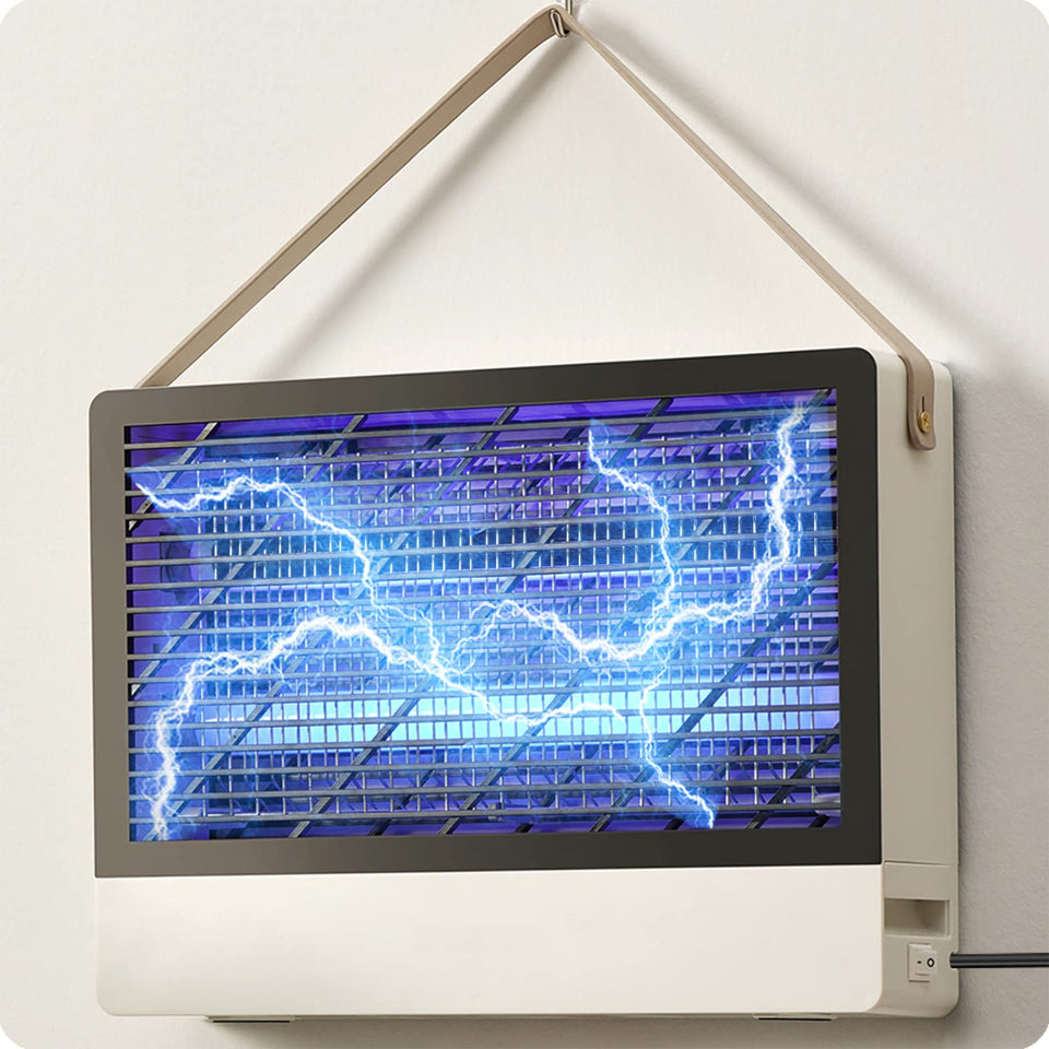 GeckoMan Quiet Hybrid Spectrum 20W zapper front view, low-noise operation for homes.