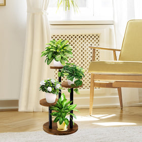 GEEBOBO brown metal-wood stand complements modern interiors