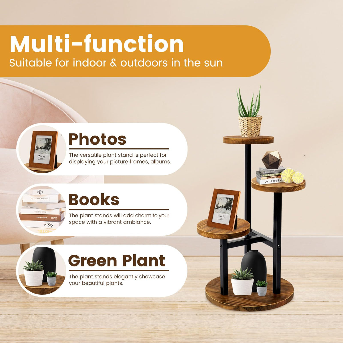 GEEBOBO multi-use stand suits decor, crafts, and plants