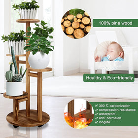 GEEBOBO sturdy triangular-base design delivers stable display for pots.