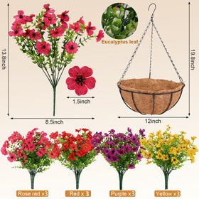 Geegoods UV resistant plastic flowers stay bright under sun
