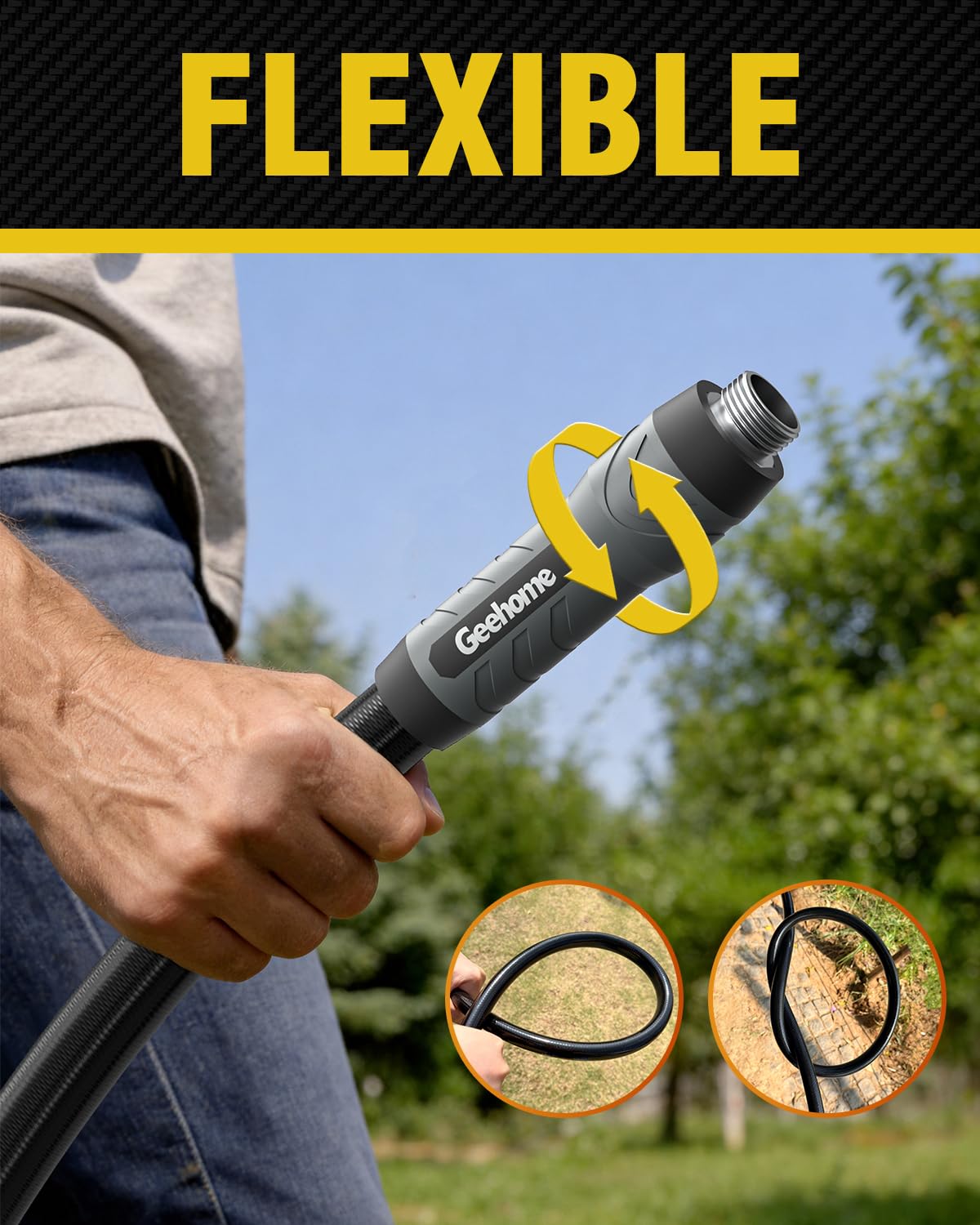 All-weather flexibility allows use in cold conditions.