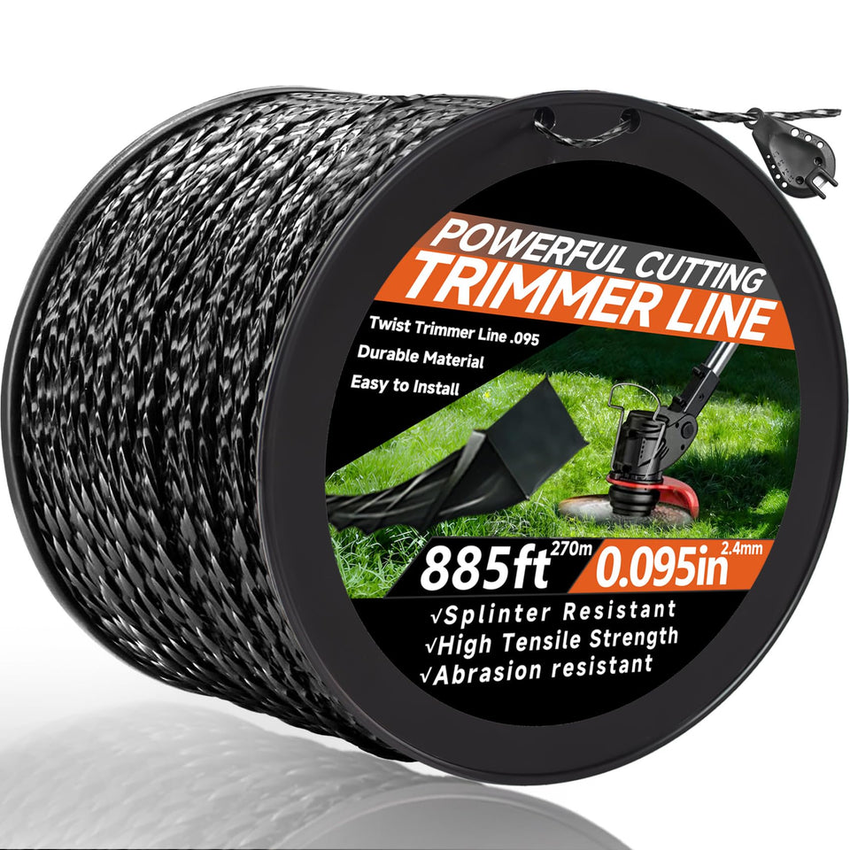 GeekNi 0.095-inch trimmer line on a spool for long-lasting durability.